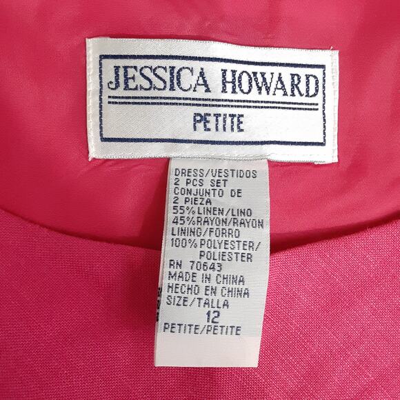 Vintage 90s Linen Shift Dress Sleeveless Maxi Length Pink Resort Beach Lagenlook - Picture 6 of 7